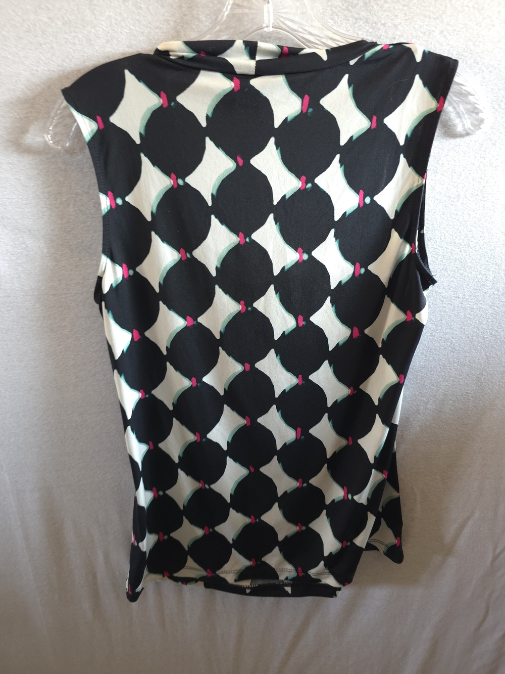 Worthington Black and Cream Cowl Neck Sleeveless Top - Picture 4 of 6